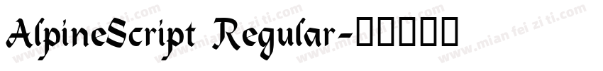 AlpineScript Regular字体转换